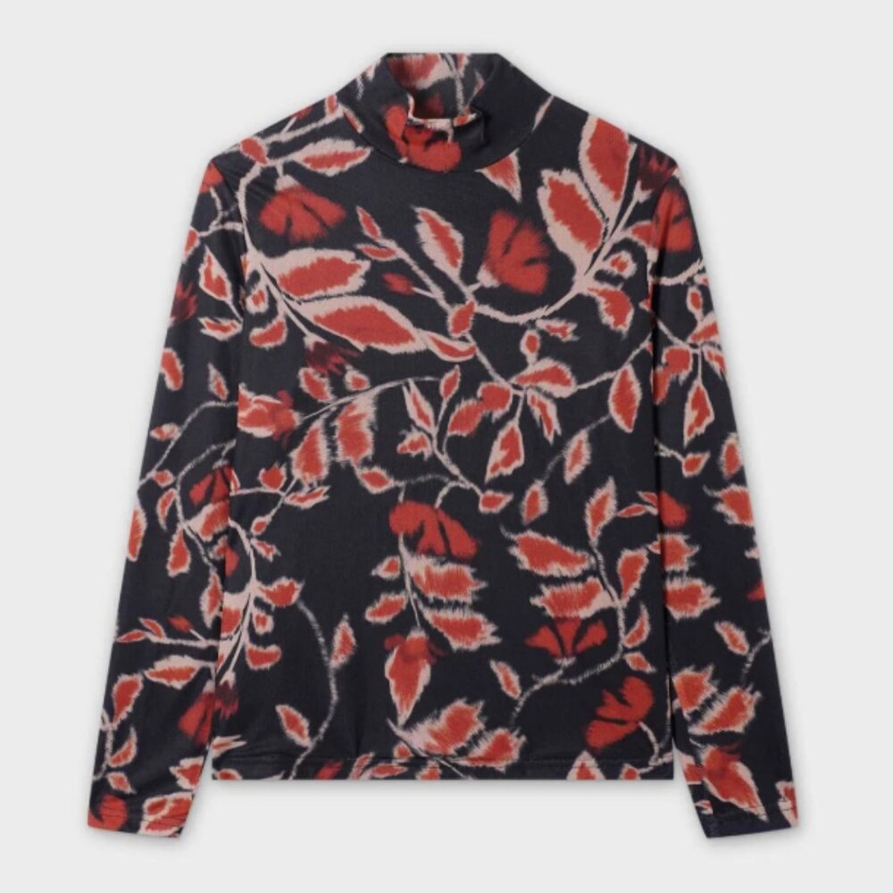 Stella and Rose printed mesh turtleneck Size medium